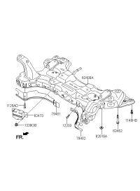 62400B3200-CROSSMEMBER COMPL-FR AXLE