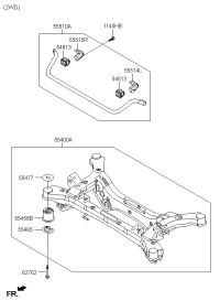 55405H3100-SUBFRAME ASSY,RR