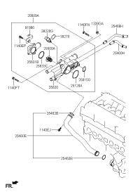 256412G500-GASKET-THERMOSTAT HOUSING