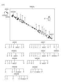 495052EA50-JOINT KIT-FR AXLE DIFF SIDE