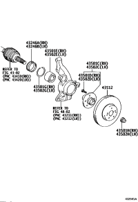 4324673010-DEFLECTOR, FRONT WHEEL BEARING DUST, NO.1, RH/LH