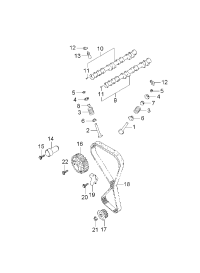 2441038001-Tensioner, Chain, Timing, Camshaft, 2.0L