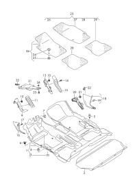 5Q1864775A-Bracket, footrest
