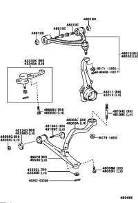4863039015-Arm assy, front suspension, upper lh