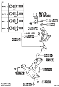 4333059155-JOINT ASSY, LOWER BALL, FRONT LH