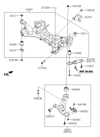 54500C0000-ARM COMPLETE-FR LWR,LH