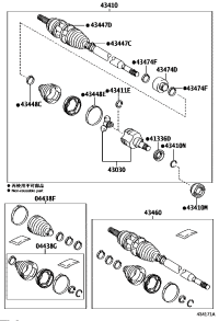 0443702730-BOOT KIT, FRONT DRIVE SHAFT INBOARD JOINT, RH/LH