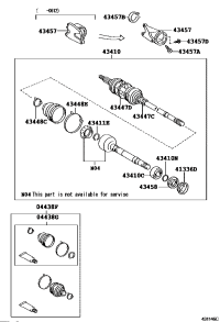 0443808060-BOOT KIT, FRONT DRIVE SHAFT, IN & OUTBOARD, RH
