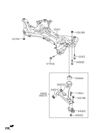 54501S6000-Arm complete-fr lwr, rh