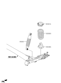 553000U050-SHOCK ABSORBER ASSY-REAR
