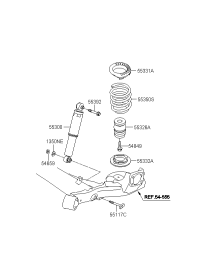 553001X001-SHOCK ABSORBER ASSY-REAR