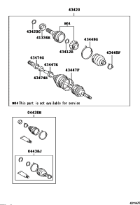 0443808020-BOOT KIT, FRONT DRIVE SHAFT INBOARD JOINT, RH/LH