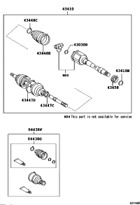 4341008041-SHAFT ASSY, FR