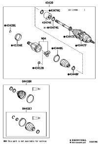 434200T020-SHAFT ASSY, FRONT DRIVE, LH