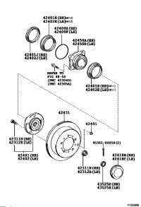 435020C031-HUB SUB-ASSY, FRONT AXLE, RH/LH