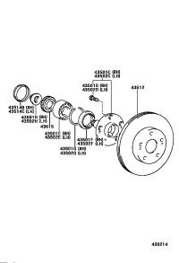 4350230140-HUB SUB-ASSY, FRONT AXLE, RH/LH