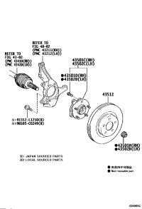 435500R041-HUB & BEARING ASSY