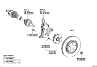 435500E020-HUB SUB-ASSY, FRONT AXLE, RH/LH