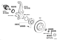 4355060010-HUB SUB-ASSY, FRONT AXLE, RH/LH