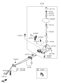437001X500-LEVER COMPLETE-GEAR SHIFT