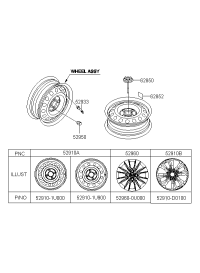 529100U100-WHEEL ASSY-STEEL