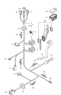 6Q0971120A1-Wiring harness-door lamp