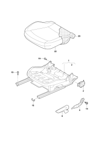 34D881105C-Tray assy-seat w/height