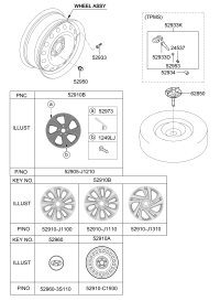 52910C3910-WHEEL ASSY-STEEL