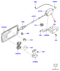 BPB500020-HINGE ASSY-FR DR UPR LH