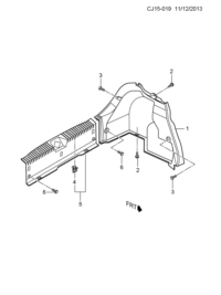 9037381-Garnish assy-luggage side