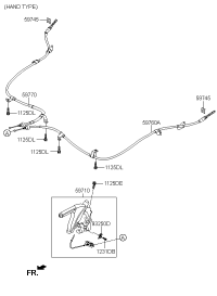 59700F8000-Cable assy-parking pedal