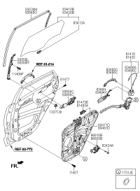 81410D3500-LATCH ASSY-REAR DOOR,LH