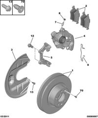 4249E0-Disc kit -2 piece rr brake