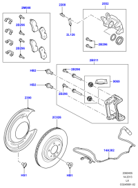 LR033295-BRAKE WEAR SENSOR / L319