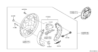 D40603HA0C-SHOE SETREAR BRAKE TO FRONT