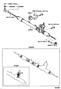 0444551011-GASKET KIT, POWER STEERING GEAR(FOR RACK & PINION)