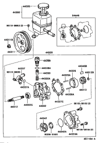 0444624012-GASKET KIT, POWER STEERING PUMP