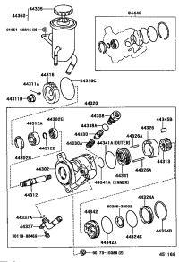 0444660080-GASKET KIT, POWER STEERING PUMP