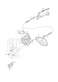8W8837349-Cover, door lock