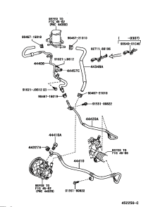 4445742030-Bracket, power steering pipe, no.1