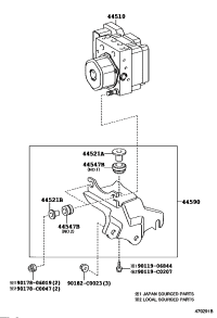 4459002390-BRACKET ASSY, BRAKE ACTUATOR
