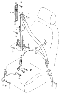 6QD857705-3-point s/belt w h o * * * * * *