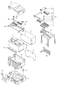 6QD915345A-Bracket, fuse box