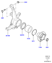 RUC000020-WHEEL HUB REAR-EVOQUE