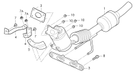5QD253059Q-Pipe with catalytic converter: