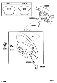 4513028480B0-BUTTON ASSY, HORN