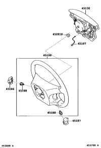 4518658010B0-COVER, STEERING WHEEL, LOWER NO.2