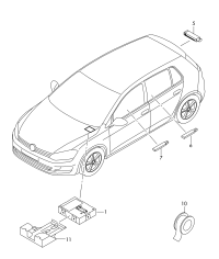 5Q0959435C-Permission control unit-entry & start