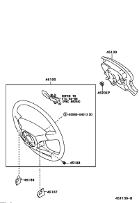4513060230E0-BUTTON ASSY, HORN