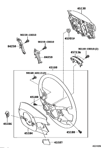 4518460121E2-COVER, STEERING WHEEL BOSS, LOWER